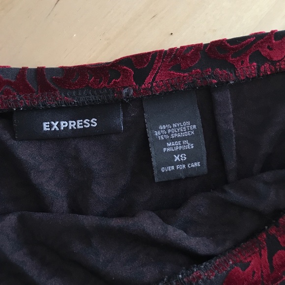 SOLD Express velvet skirt - Picture 3 of 5